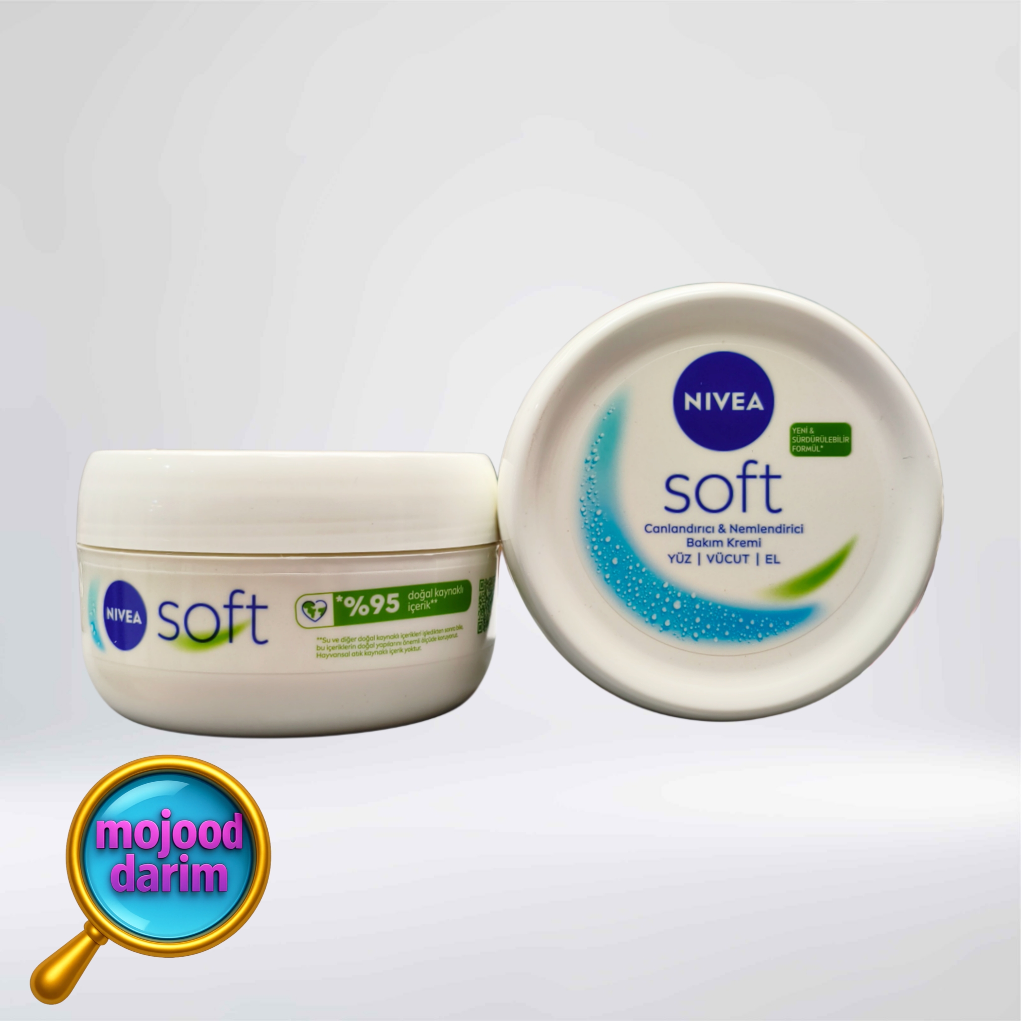 کرم مرطوب کننده و نرم کننده پوست نیوا سافت کاسه ای 300 میل | NIVEA SOFT CREAM 300 ML